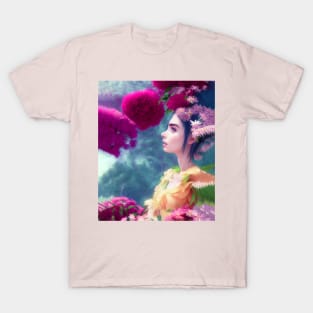 Lily Collins Amongst Flowers T-Shirt